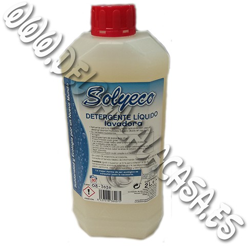 Detergente líquido para lavadora sensible sin perfumes Solyeco 2L